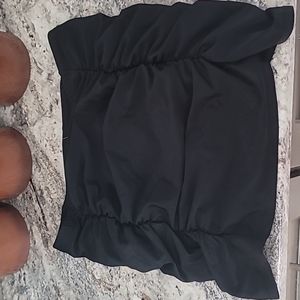 Torrid hiskirt black ruched swim bottoms  sz 1